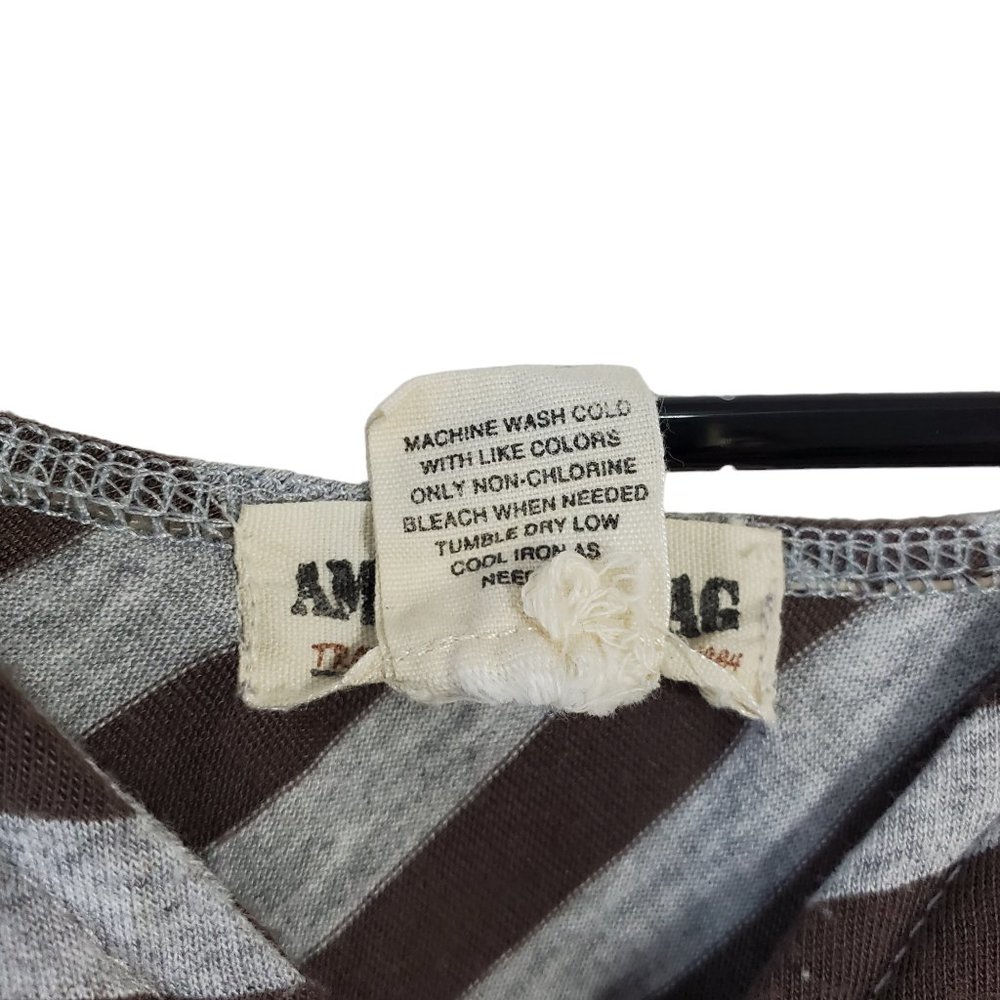 American Rag Brown & Grey Diagonal Stripe Short Dress Size Small - Picture 7 of 7